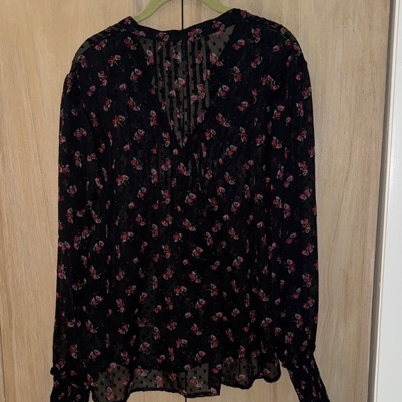 Free People Floral Black Blouse - Picture 5 of 5